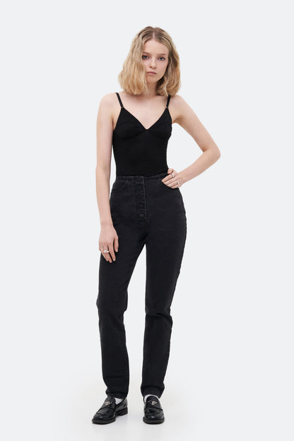 Джинси (під колір деніму), au25-beltless-mom