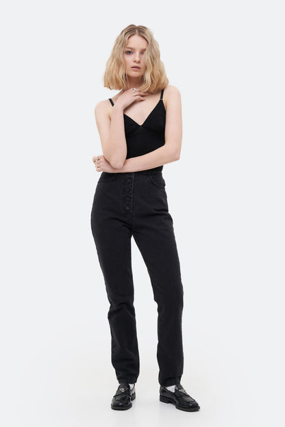 Джинси (під колір деніму), au25-beltless-mom