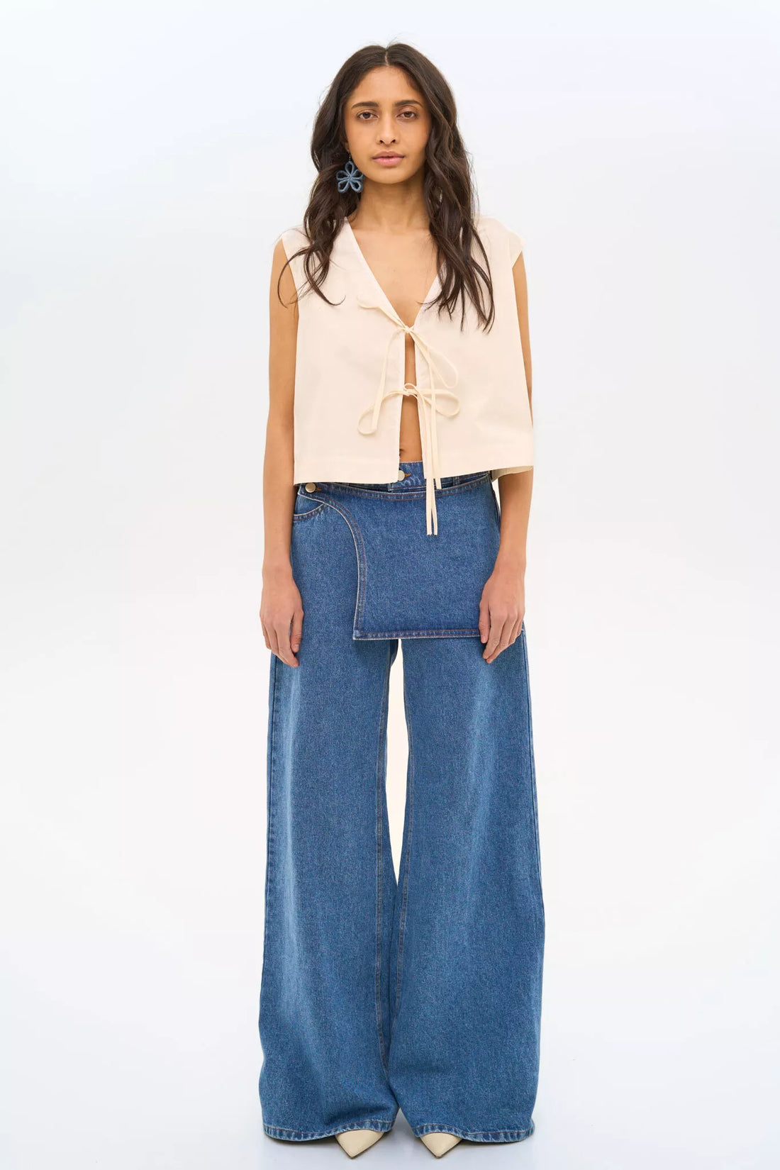 Джинсові штанні штани з спідницею (Match Denim), sp25-jskirt-blue