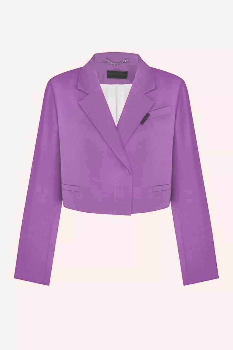 Коротка фіолетова вовняна куртка (K.KVIT, T.MOSCA) JAW232402